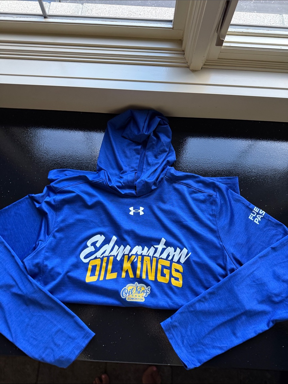 Under Armour Royal Blue Edmonton Oil Kings Hooded Long Sleeve